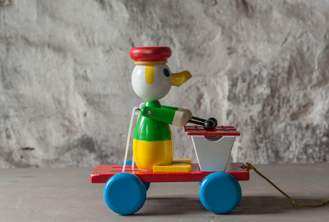 Acht iets Piket Vintage houten trek speelgoed – Vintage & Curiosa Webshop